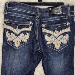 Grace in LA Jeans 28x34, Rhinestone embellished